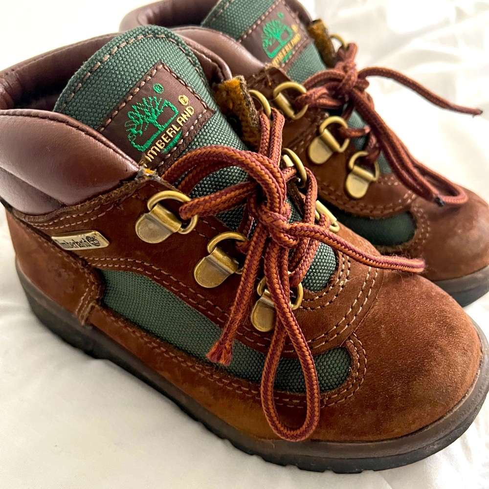 Toddler shoes.  Nike and Timberland.